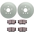 C1212501559 2-Wheel Set Rear Brake Disc and Pad Kit, 281 mm QuietCast Series, Includes (1) Brake Pad Set and (2) Brake Disc