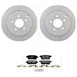 C1259200513 2-Wheel Set Rear Brake Disc and Pad Kit, 302.2 mm QuietCast Series, Includes (1) Brake Pad Set and (2) Brake Disc