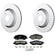C1273531428 2-Wheel Set Front Brake Disc and Pad Kit, 332 mm QuietCast Series, Includes (1) Brake Pad Set and (2) Brake Disc