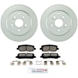 C1281261446 2-Wheel Set Rear Brake Disc and Pad Kit, 333.5 mm QuietCast Series, Includes (1) Brake Pad Set and (2) Brake Disc