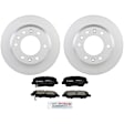 C1284280833 2-Wheel Set Rear Brake Disc and Pad Kit, 302 mm FWD QuietCast Series, Includes (1) Brake Pad Set and (2) Brake Disc