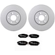 C1301281580 2-Wheel Set Front Brake Disc and Pad Kit, 321 mm QuietCast Series, Includes (1) Brake Pad Set and (2) Brake Disc