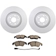 C1322141494 2-Wheel Set Front Brake Disc and Pad Kit, 355.7 mm QuietCast Series, Includes (1) Brake Pad Set and (2) Brake Disc