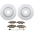 C1322141526 2-Wheel Set Front Brake Disc and Pad Kit, 344.8 mm QuietCast Series, Includes (1) Brake Pad Set and (2) Brake Disc