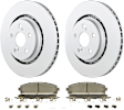 C1324531460 2-Wheel Set Brake Disc and Pad Kit, 328 mm QuietCast Series, Includes (1) Brake Pad Set and (2) Brake Disc
