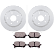 C1326161439 2-Wheel Set Rear Brake Disc and Pad Kit, 304.9 mm QuietCast Series, Includes (1) Brake Pad Set and (2) Brake Disc