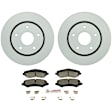 C1327161490 2-Wheel Set Front Brake Disc and Pad Kit, 302 mm QuietCast Series, Includes (1) Brake Pad Set and (2) Brake Disc