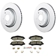 C1327531428 2-Wheel Set Front Brake Disc and Pad Kit, 332 mm QuietCast Series, Includes (1) Brake Pad Set and (2) Brake Disc