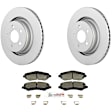 C1327531475 2-Wheel Set Front Brake Disc and Pad Kit, 332 mm QuietCast Series, Includes (1) Brake Pad Set and (2) Brake Disc