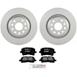 C1348140046 2-Wheel Set Rear Brake Disc and Pad Kit, 309.9 mm QuietCast Series, Includes (1) Brake Pad Set and (2) Brake Disc