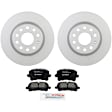 C1348531406 2-Wheel Set Rear Brake Disc and Pad Kit, 286 mm QuietCast Series, Includes (1) Brake Pad Set and (2) Brake Disc