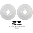 C1354501654 2-Wheel Set Rear Brake Disc and Pad Kit, 279 mm QuietCast Series, Includes (1) Brake Pad Set and (2) Brake Disc