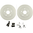 C1423251477 2-Wheel Set Rear Brake Disc and Pad Kit, 279 mm QuietCast Series, Includes (1) Brake Pad Set and (2) Brake Disc