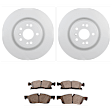 C1455361593 2-Wheel Set Front Brake Disc and Pad Kit, 330 mm QuietCast Series, Includes (1) Brake Pad Set and (2) Brake Disc