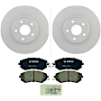C1539481208 2-Wheel Set Front Brake Disc and Pad Kit, 276.8 mm QuietCast Series, Includes (1) Brake Pad Set and (2) Brake Disc