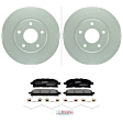 C1552401075 2-Wheel Set Front Brake Disc and Pad Kit, 289.7 mm QuietCast Series, Includes (1) Brake Pad Set and (2) Brake Disc