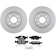 C1568190305 2-Wheel Set Front Brake Disc and Pad Kit, 257.4 mm QuietCast Series, Includes (1) Brake Pad Set and (2) Brake Disc