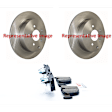 C1610151653 2-Wheel Set Rear Brake Disc and Pad Kit, 300 mm QuietCast Series, Includes (1) Brake Pad Set and (2) Brake Disc