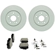 C1654261577 2-Wheel Set Front Brake Disc and Pad Kit, 293 mm QuietCast Series, Includes (1) Brake Pad Set and (2) Brake Disc
