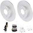 C1729341639 2-Wheel Set Rear Brake Disc and Pad Kit, 265 mm QuietCast Series, Includes (1) Brake Pad Set and (2) Brake Disc