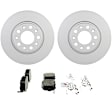 C1734161617 2-Wheel Set Rear Brake Disc and Pad Kit, 278 mm QuietCast Series, Includes (1) Brake Pad Set and (2) Brake Disc