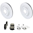 C1737401604 2-Wheel Set Front Brake Disc and Pad Kit, 296 mm QuietCast Series, Includes (1) Brake Pad Set and (2) Brake Disc