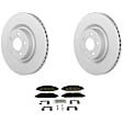 C1791531486 2-Wheel Set Front Brake Disc and Pad Kit, 352 mm QuietCast Series, Includes (1) Brake Pad Set and (2) Brake Disc