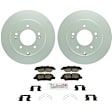 2018 Kia Optima - 2-Wheel Set Rear Brake Disc and Pad Kit, 284 mm, With or Without Electric Parking Brake, With Power Parking Brake, 2.0L 4Cyl, QuietCast Series Includes (2) Disc and (1) Pad Set