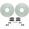 C1813281552 2-Wheel Set Rear Brake Disc and Pad Kit, 261.9 mm QuietCast Series, Includes (1) Brake Pad Set and (2) Brake Disc