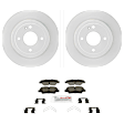 C1813281628 2-Wheel Set Rear Brake Disc and Pad Kit, 262 mm QuietCast Series, Includes (1) Brake Pad Set and (2) Brake Disc