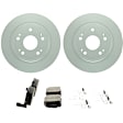 C1841261451 2-Wheel Set Rear Brake Disc and Pad Kit, 282 mm QuietCast Series, Includes (1) Brake Pad Set and (2) Brake Disc
