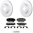 2018 Hyundai Elantra - 2-Wheel Set Front Brake Disc and Pad Kit, 305 mm, 1.6L 4Cyl, QuietCast Series Includes (2) Disc and (1) Pad Set