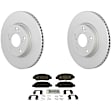 C1860531452 2-Wheel Set Front Brake Disc and Pad Kit, 282 mm QuietCast Series, Includes (1) Brake Pad Set and (2) Brake Disc