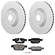 C1865531470 2-Wheel Set Front Brake Disc and Pad Kit, 345 mm QuietCast Series, Includes (1) Brake Pad Set and (2) Brake Disc