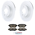 C1874341641 2-Wheel Set Rear Brake Disc and Pad Kit, 278 mm QuietCast Series, Includes (1) Brake Pad Set and (2) Brake Disc