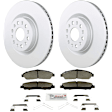 C1896531457 2-Wheel Set Front Brake Disc and Pad Kit, 345 mm QuietCast Series, Includes (1) Brake Pad Set and (2) Brake Disc