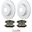 C1965531508 2-Wheel Set Rear Brake Disc and Pad Kit, 292 mm QuietCast Series, Includes (1) Brake Pad Set and (2) Brake Disc