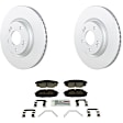 2020 Kia Forte - 2-Wheel Set Front Brake Disc and Pad Kit, 305 mm, 1.6L 4Cyl, QuietCast Series Includes (2) Disc and (1) Pad Set