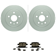 C2168251462 2-Wheel Set Rear Brake Disc and Pad Kit, 267.9 mm QuietCast Series, Includes (1) Brake Pad Set and (2) Brake Disc