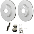 C2185531452 2-Wheel Set Front Brake Disc and Pad Kit, 282 mm QuietCast Series, Includes (1) Brake Pad Set and (2) Brake Disc