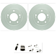 C2205281552 2-Wheel Set Rear Brake Disc and Pad Kit, 261.9 mm QuietCast Series, Includes (1) Brake Pad Set and (2) Brake Disc