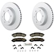 C2216531447 2-Wheel Set Front Brake Disc and Pad Kit, 311 mm QuietCast Series, Includes (1) Brake Pad Set and (2) Brake Disc