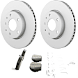 C2218531482 2-Wheel Set Front Brake Disc and Pad Kit, 280 mm QuietCast Series, Includes (1) Brake Pad Set and (2) Brake Disc