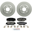 C2285281553 2-Wheel Set Front Brake Disc and Pad Kit, 280 mm QuietCast Series, Includes (1) Brake Pad Set and (2) Brake Disc