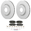 C2375531479 2-Wheel Set Front Brake Disc and Pad Kit, 296 mm QuietCast Series, Includes (1) Brake Pad Set and (2) Brake Disc