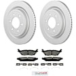 C2383531524 2-Wheel Set Rear Brake Disc and Pad Kit, 350 mm QuietCast Series, Includes (1) Brake Pad Set and (2) Brake Disc