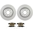 C2433140046 2-Wheel Set Rear Brake Disc and Pad Kit, 309.9 mm QuietCast Series, Includes (1) Brake Pad Set and (2) Brake Disc