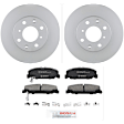 C273260734 2-Wheel Set Brake Disc and Pad Kit, 239.5 mm QuietCast Series, Includes (1) Brake Pad Set and (2) Brake Disc