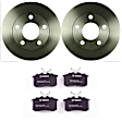C340140014 2-Wheel Set Rear Brake Disc and Pad Kit, 245 mm AWD QuietCast Series, Includes (1) Brake Pad Set and (2) Brake Disc