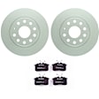 C340141491 2-Wheel Set Rear Brake Disc and Pad Kit, 271.8 mm QuietCast Series, Includes (1) Brake Pad Set and (2) Brake Disc